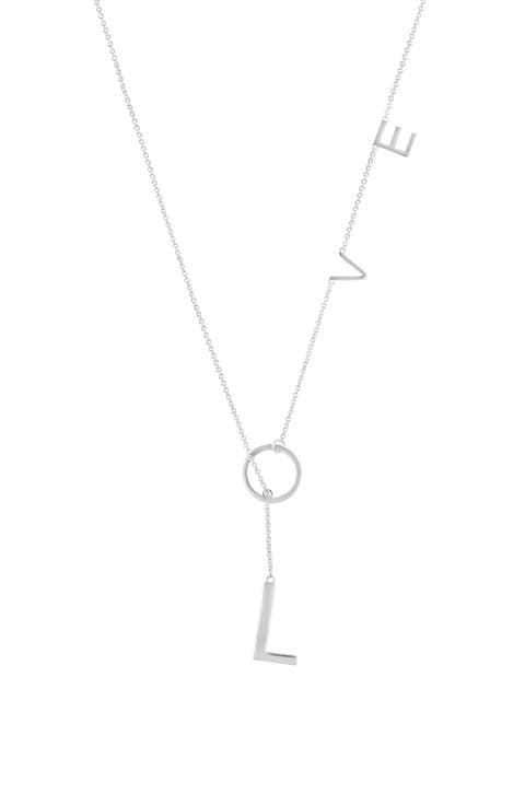 Adjustable Love Lariat Necklace