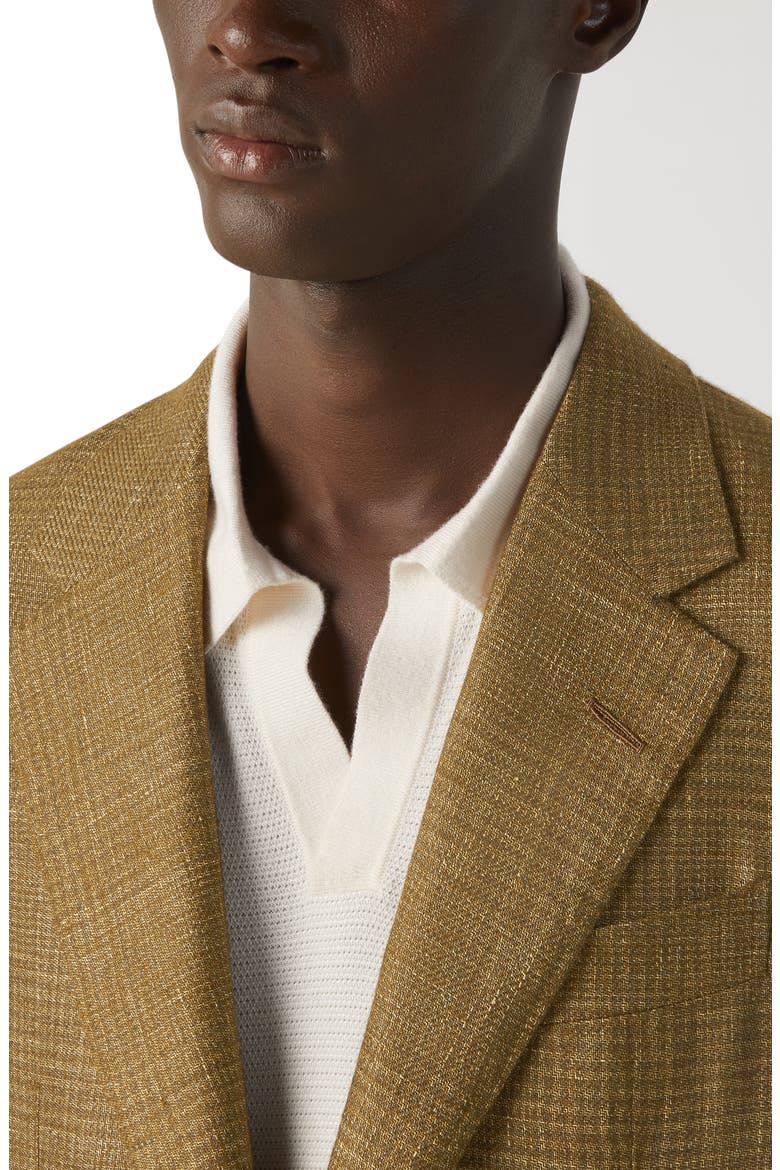 Olive Green Cashmere, Linen & Silk Jacket, Alternate, color, OLIVE GREEN