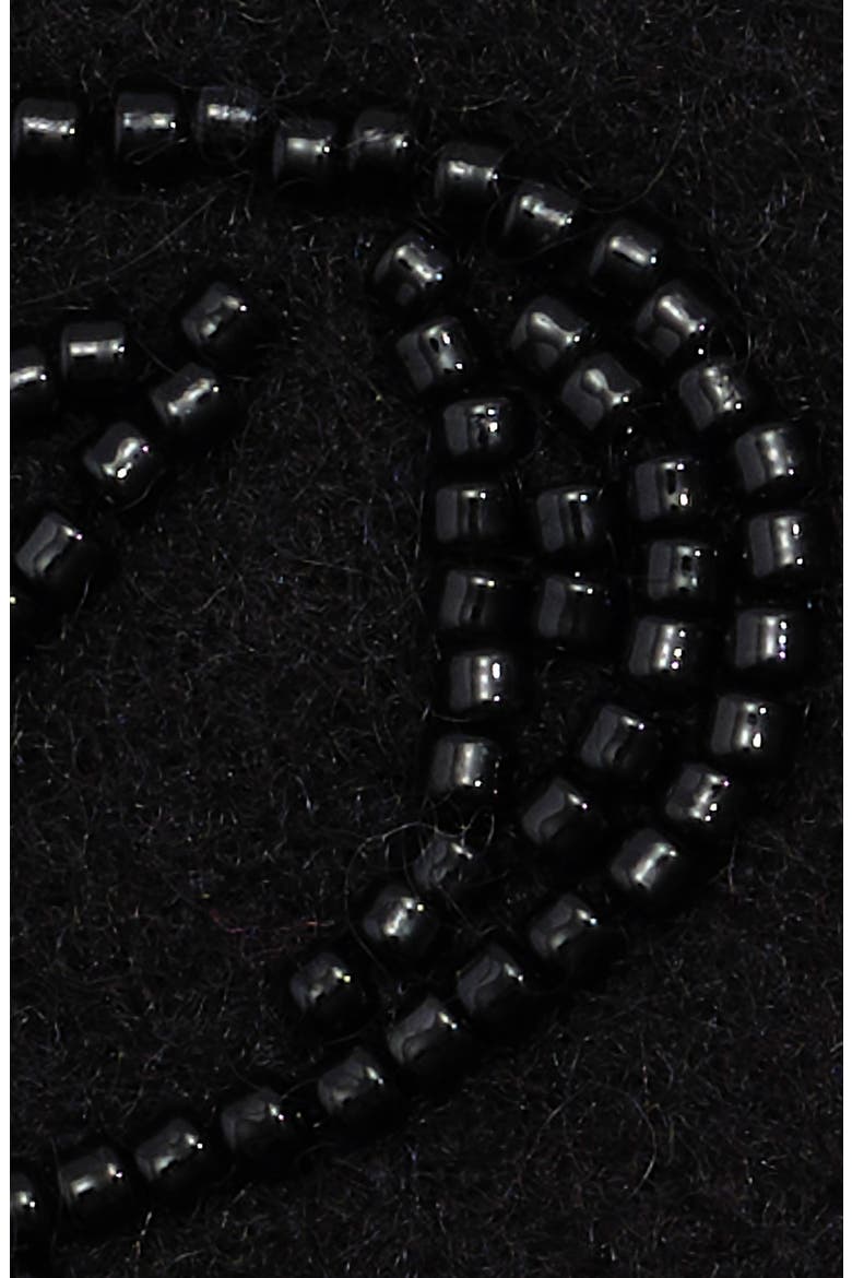 Beaded Logo Scarf, Alternate, color, Black