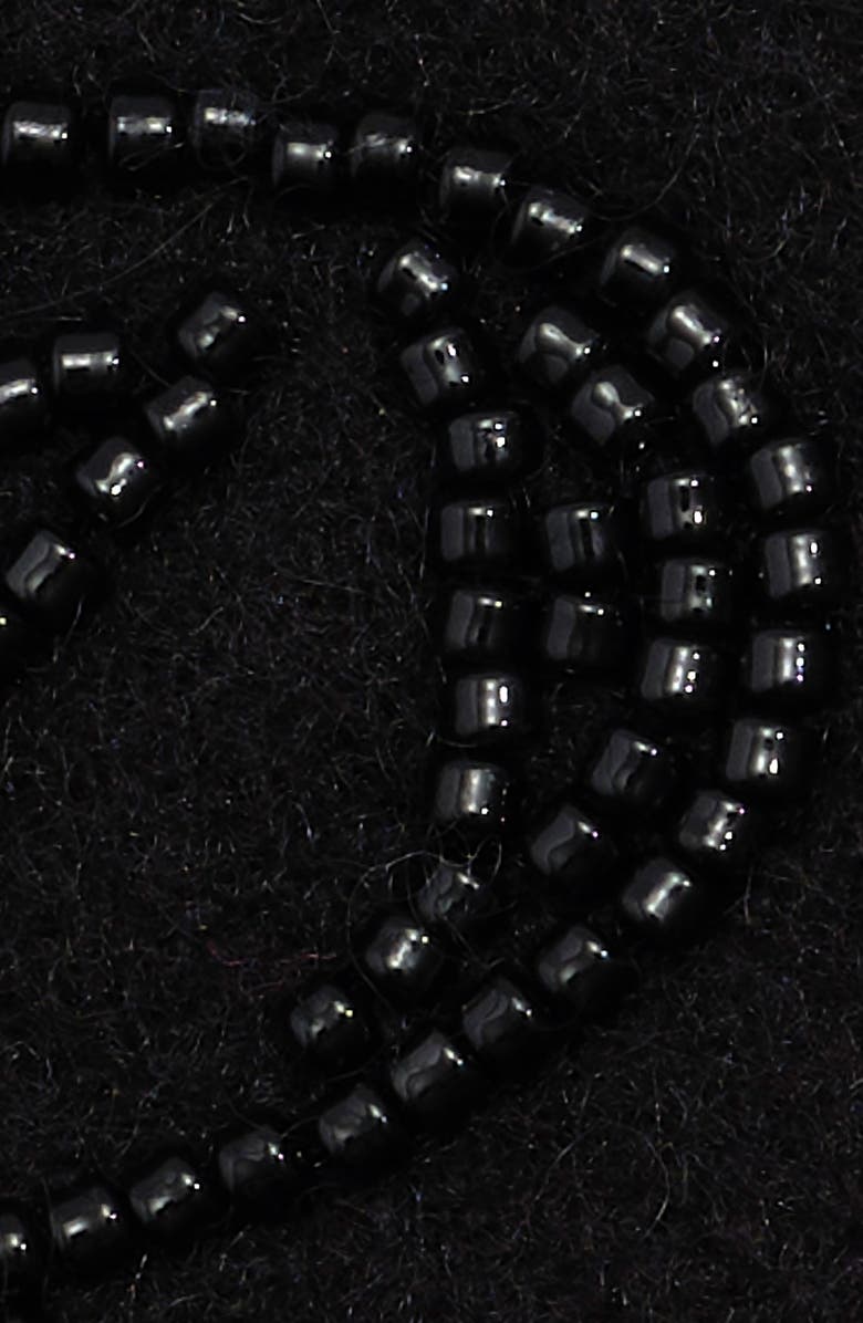 Lauren Ralph Lauren Beaded Logo Scarf, Alternate, color, Black