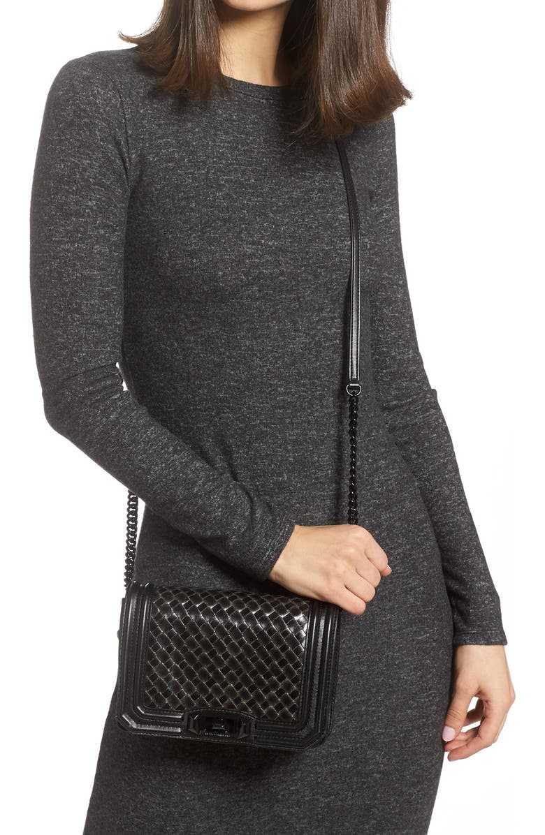 Rebecca Minkoff Love Chevron Quilted Leather Crossbody Bag, Alternate, color,