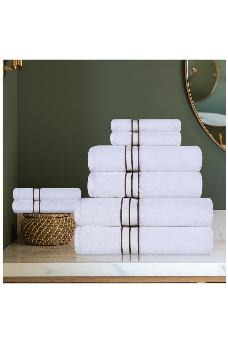 Ultraplush Turkish Cotton Hotel Collection 8-Piece Towel Set, Alternate, color, LATTE