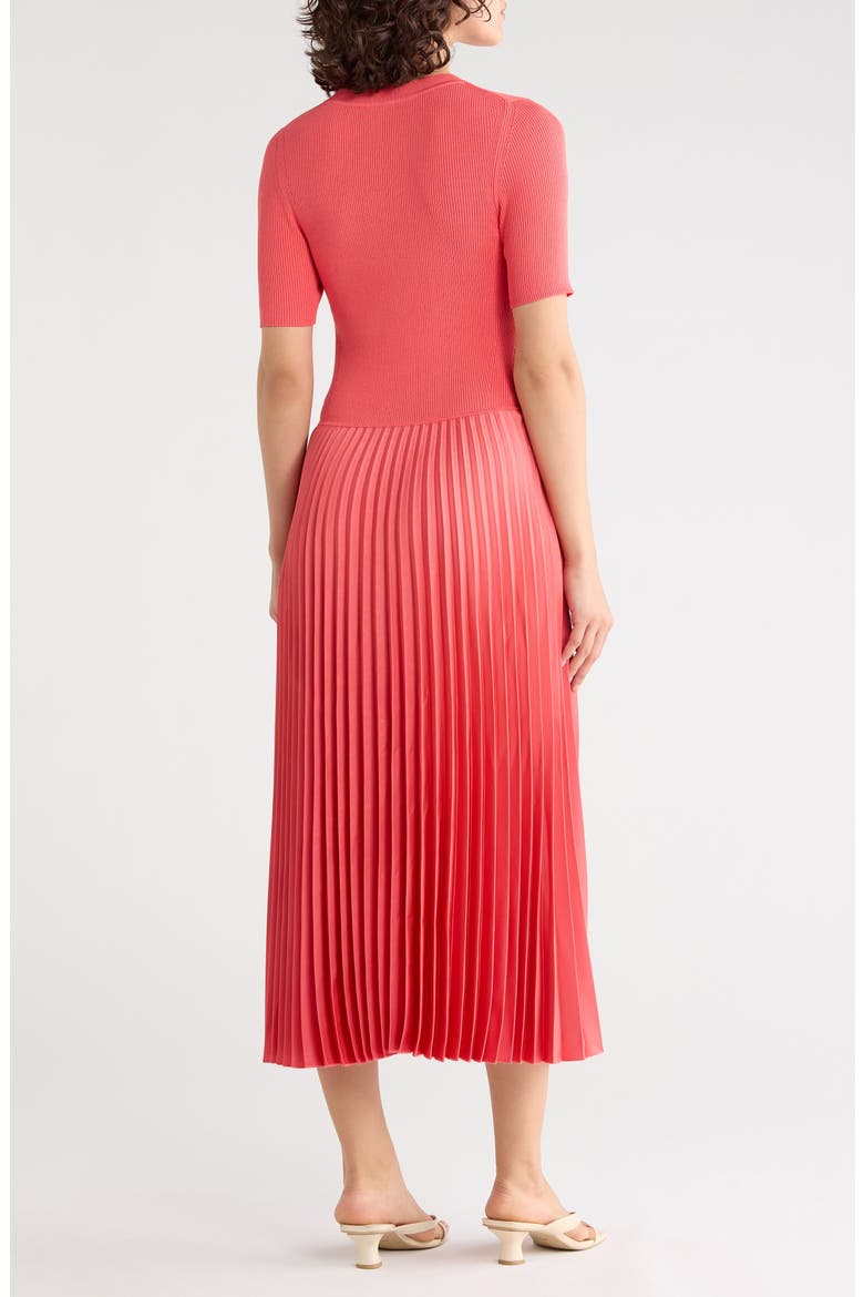 Fadridi Short Sleeve Pleated Maxi Dress, Alternate, color, DK PNK