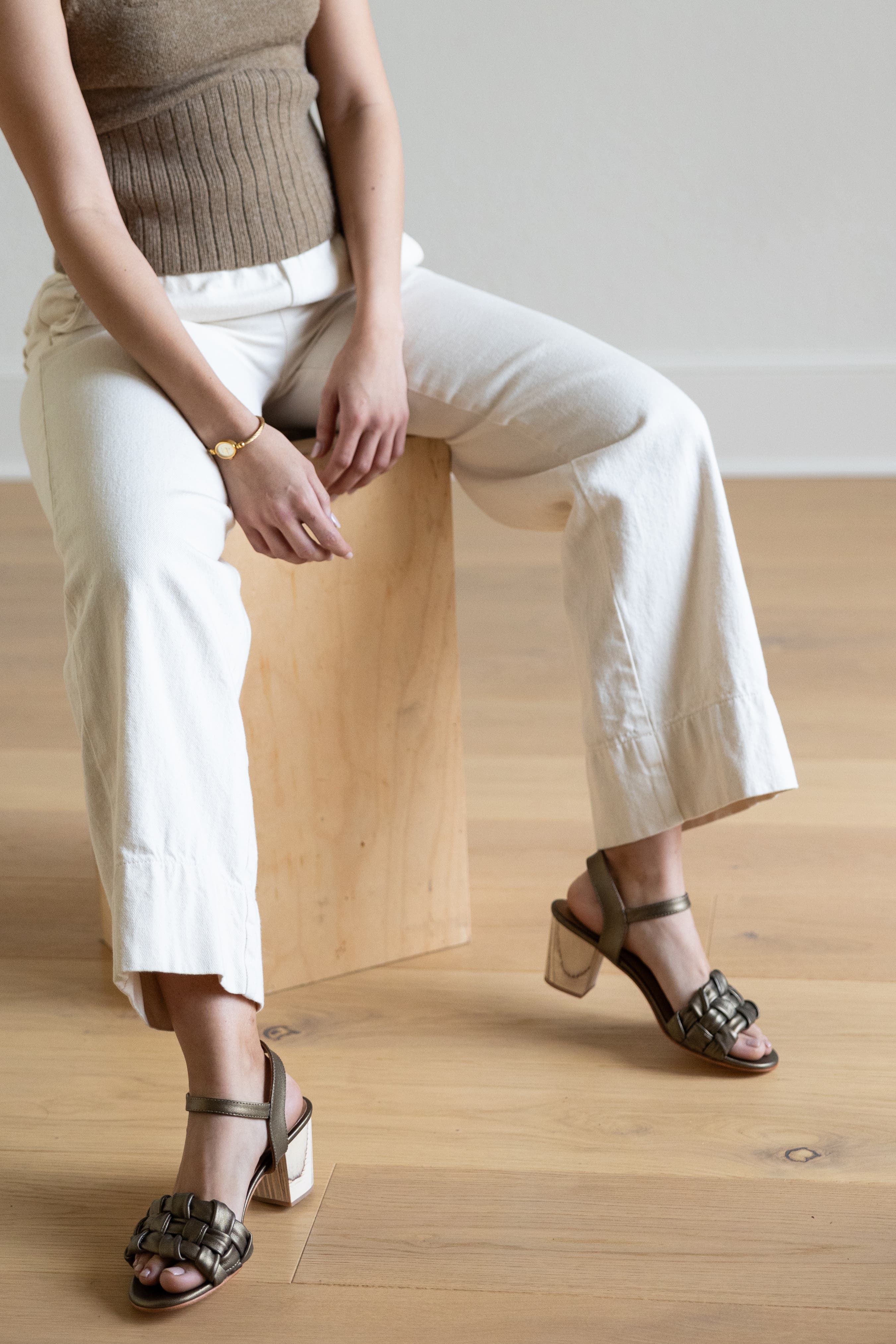 Fortress Lilah Heeled Woven Sandal, Alternate, color, 