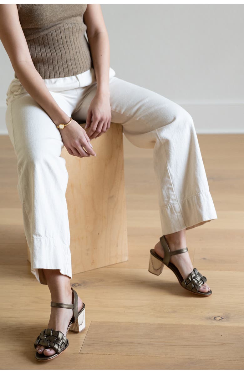 Fortress Lilah Heeled Woven Sandal, Alternate, color,