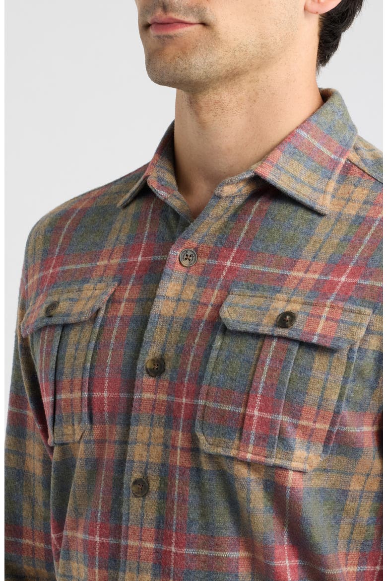 Yule Tartan Button Up Shirt, Alternate, color, FOREST