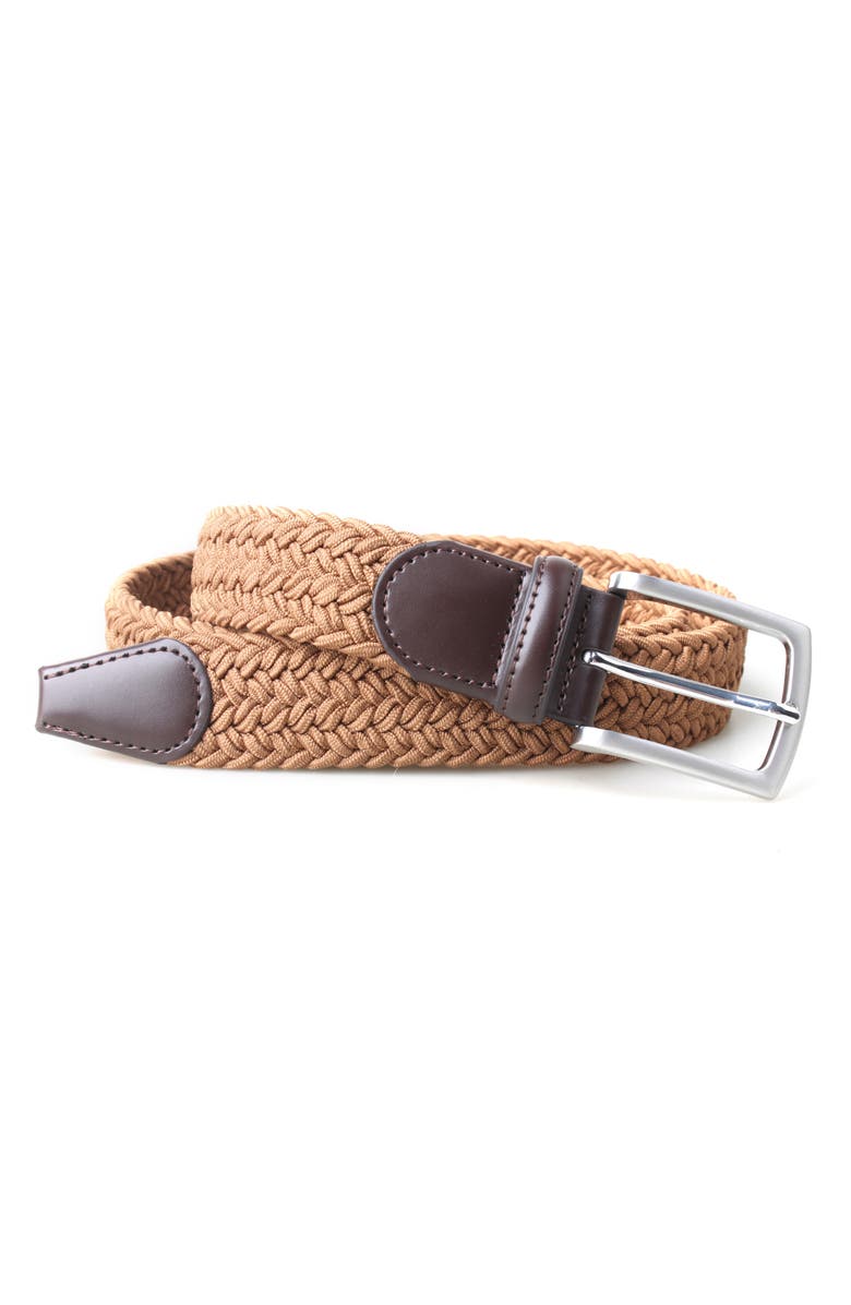 PX Stretch Braided Belt, Alternate, color, Khaki