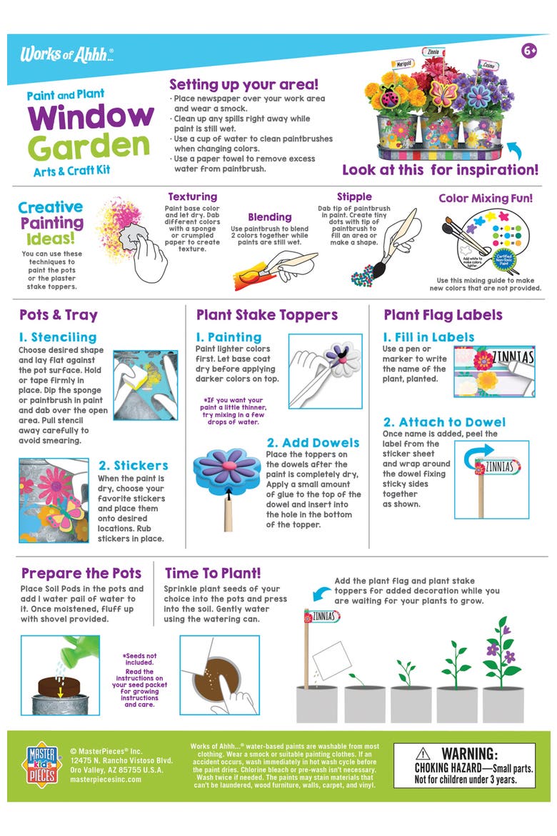 Window Garden Arts & Craft Kit, Alternate, color, Multicolor