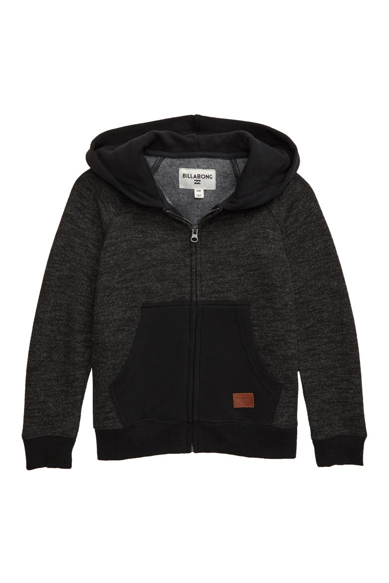 Balance Zip-Up Hoodie, Main, color, BLACK