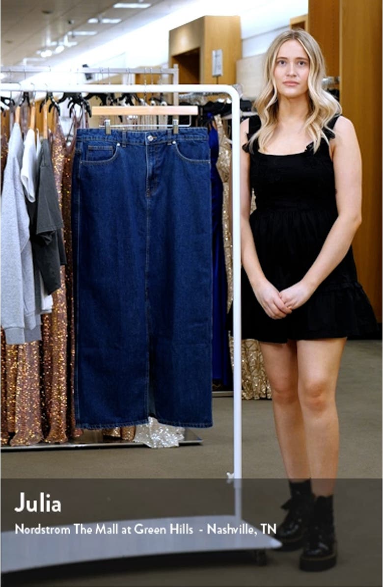 Denim Midi Skirt, sales video thumbnail