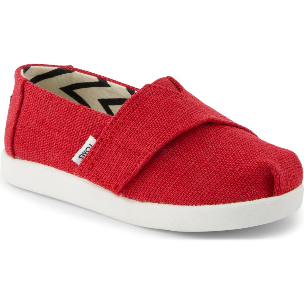 Toms Kids' Alpargata Sneaker In Red