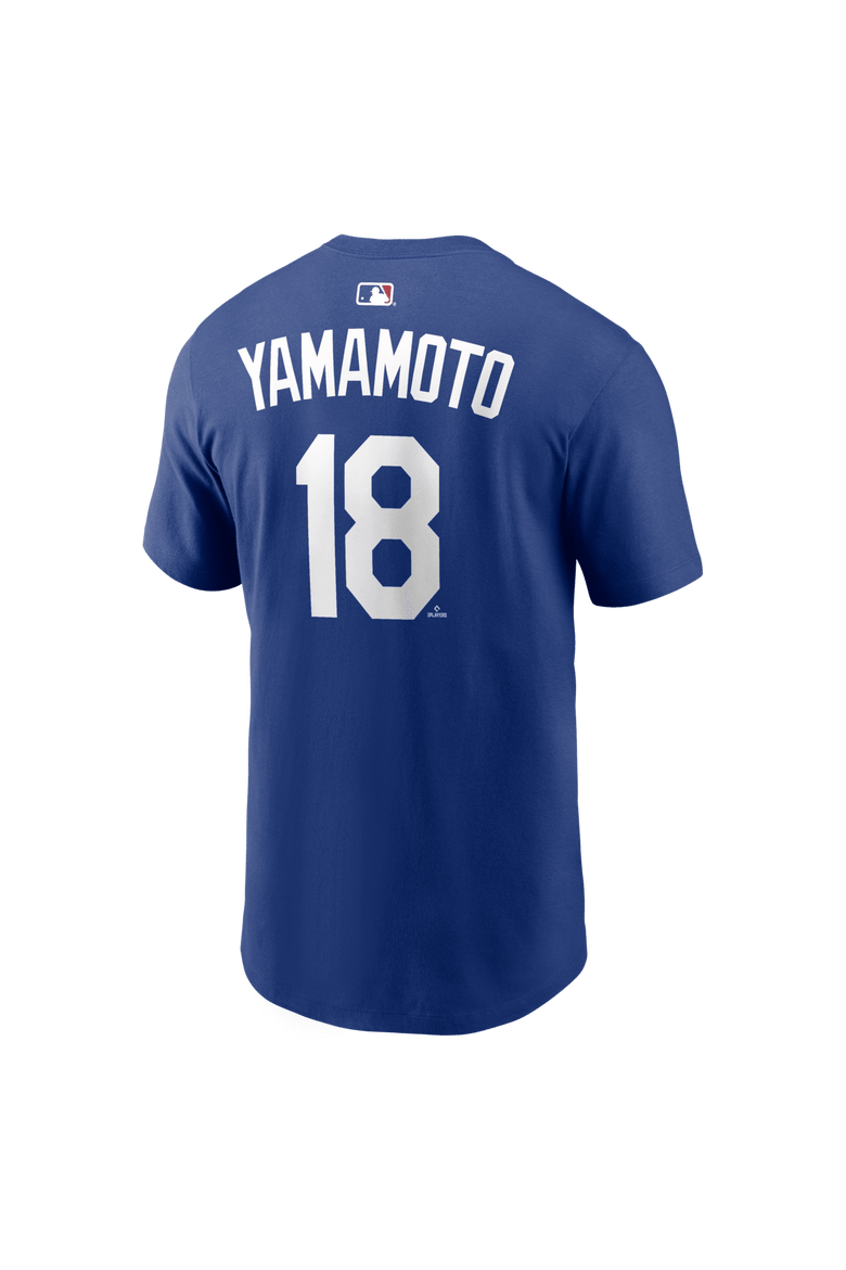 Name & Number T-Shirt Nike Yoshinobu Yamamoto Royal Los Angeles Dodgers Name & Number T-Shirt, Alternate, color, Royal