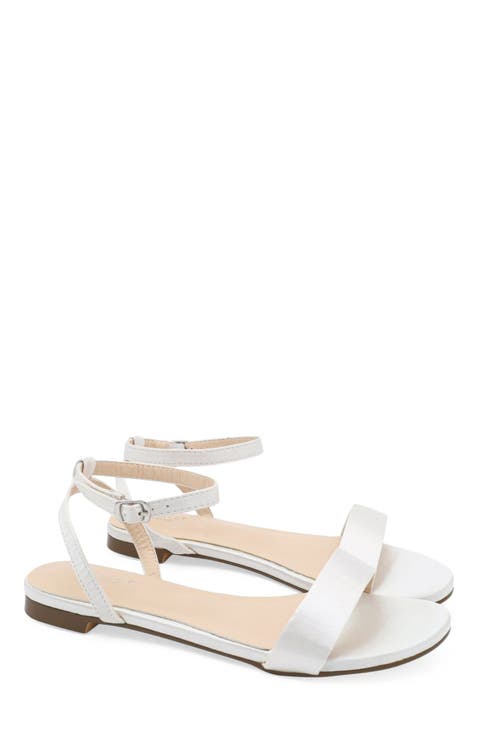 Maddy Satin Flat Sandal