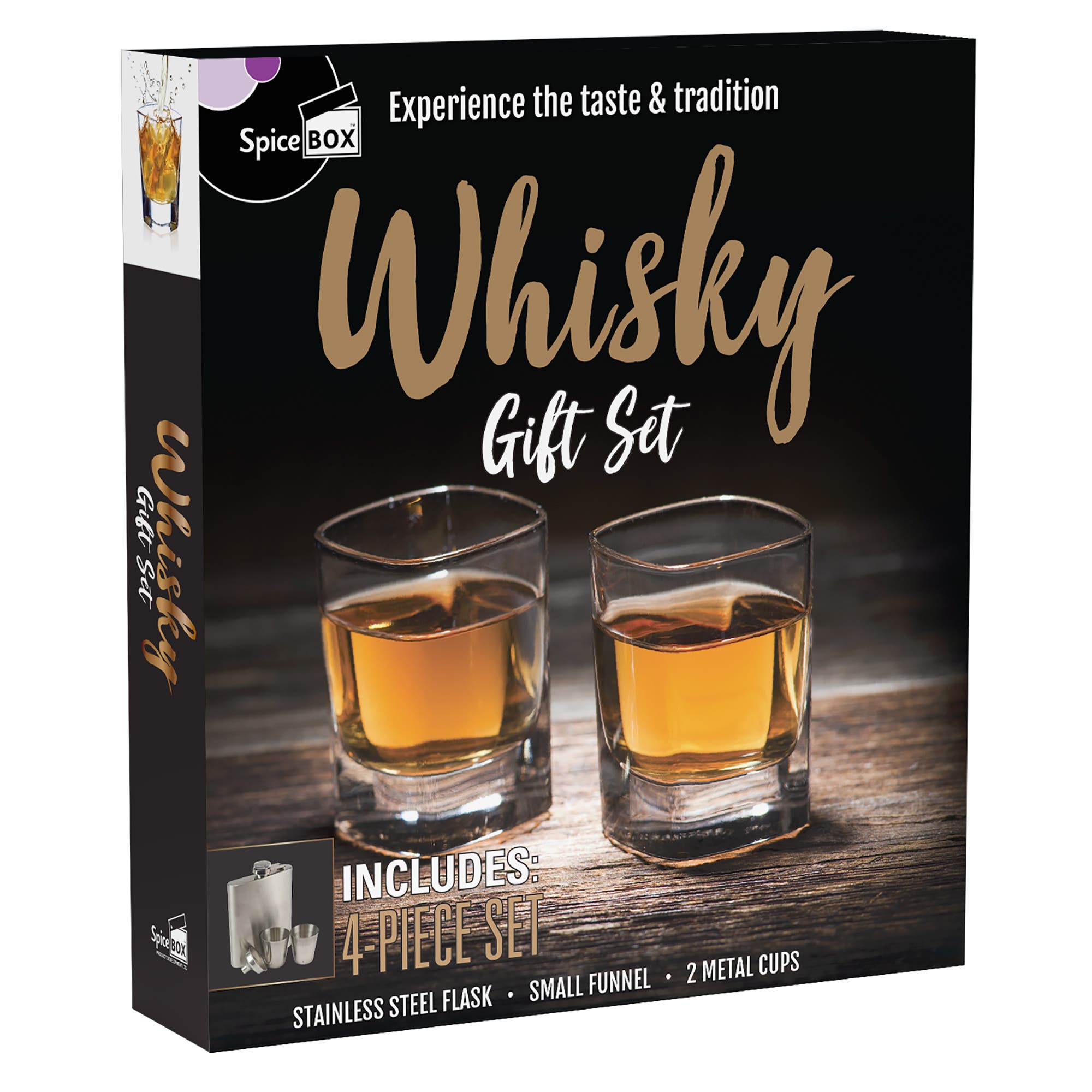 Gift Box Whisky Experience Set, 5Pcs, Adults Ages 21+ in Multicolored 
