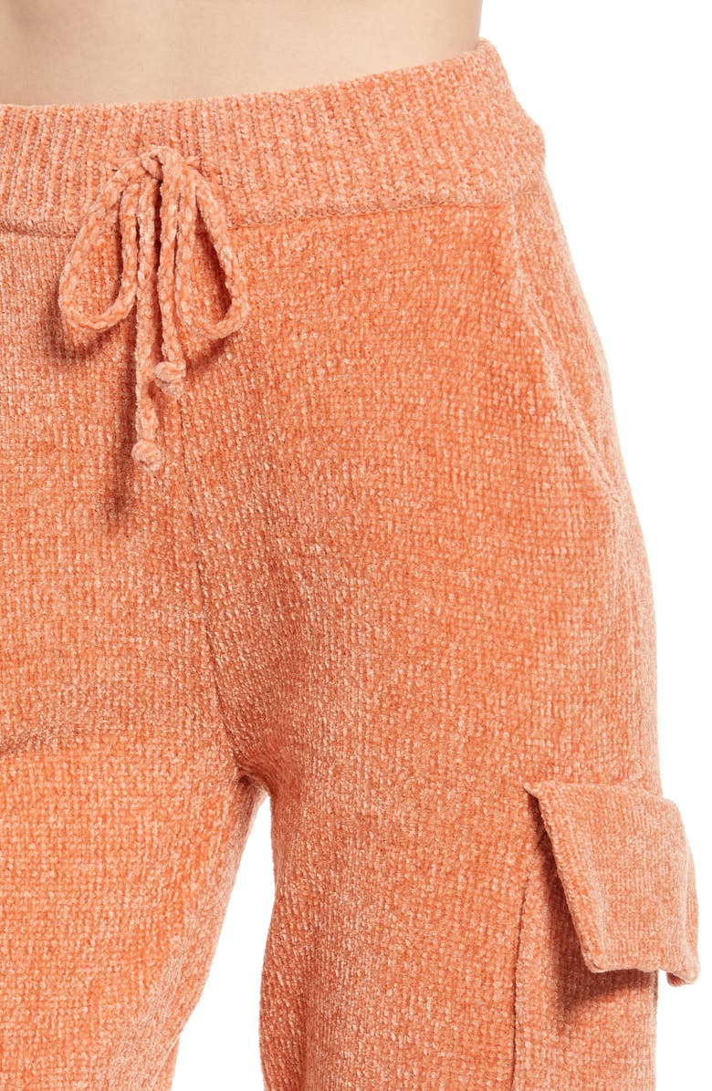 KENDALL + KYLIE Chenille Cargo Joggers, Alternate, color, 