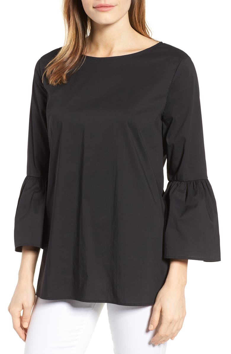 GIBSONLOOK Gibson Bell Sleeve Poplin Top, Main, color, 