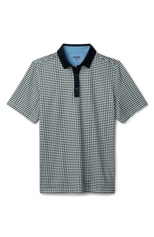 Rhone Golf Sport Geo Print Performance Polo In Black