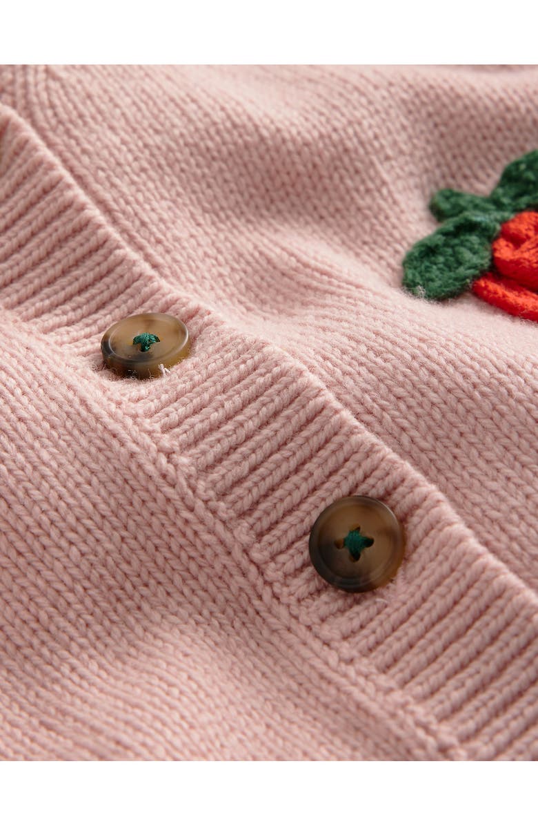 Mini Boden Kids' Strawberry Appliqué Cardigan, Alternate, color, 