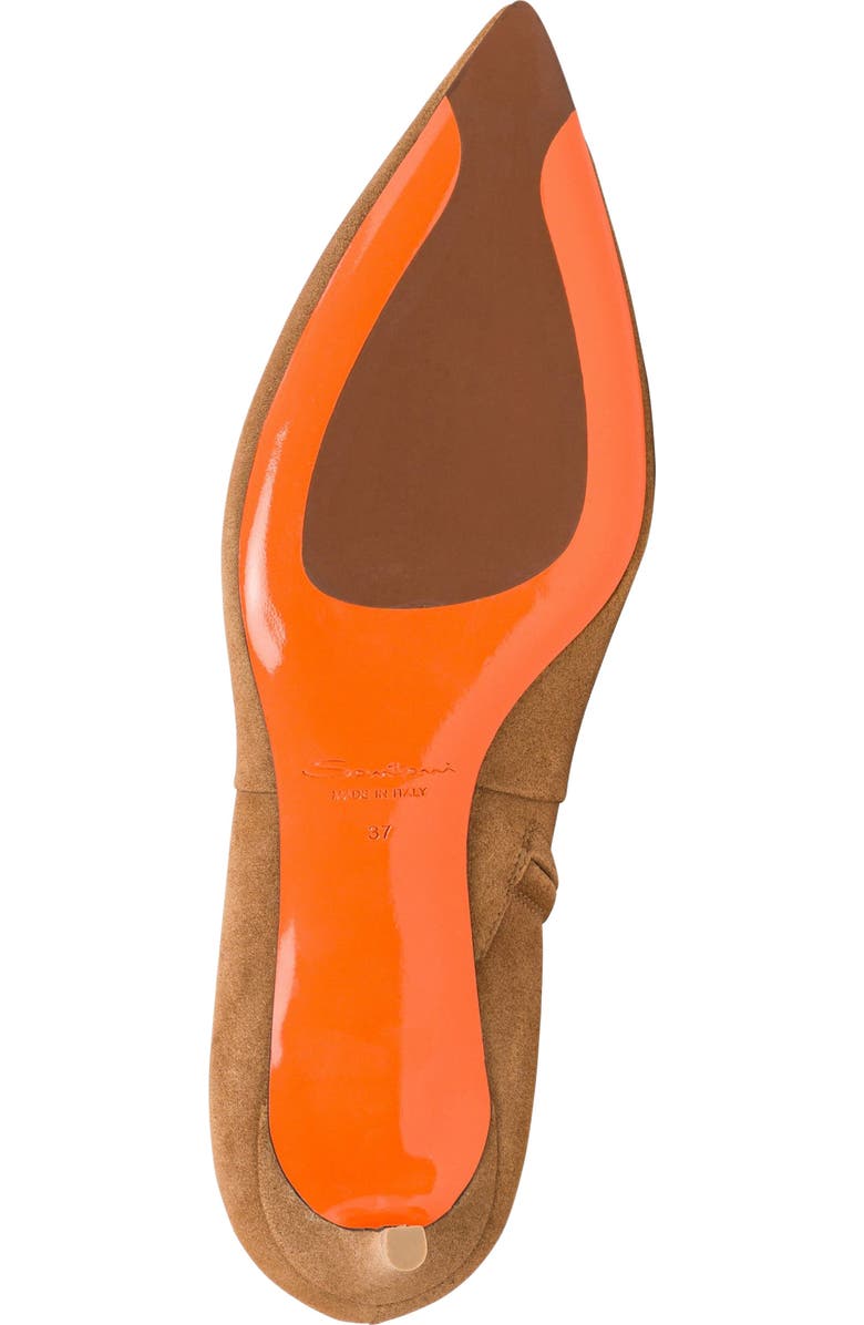 Santoni Women’s suede low-heel ankle boot, Alternate, color, Brown