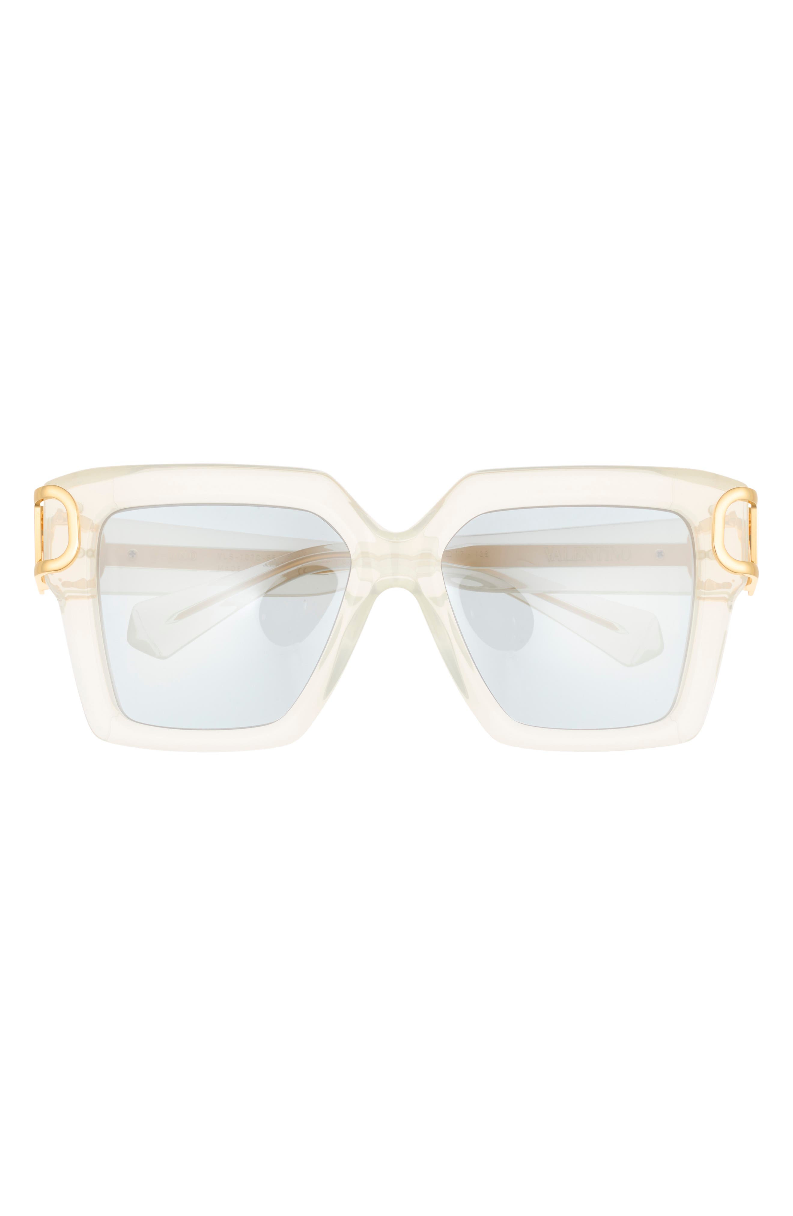 Valentino 50mm Polarized Square Sunglasses