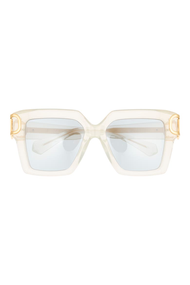 50mm Polarized Square Sunglasses, Main, color, IVORY IVORY GREY