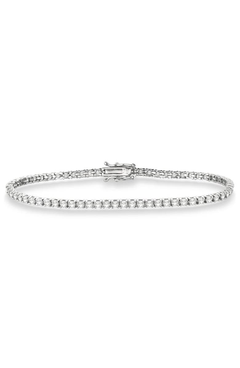 ALLUREZ Eternity Lab Diamond Tennis Bracelet 14k, Main, color, White Gold