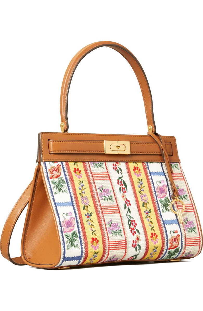 Tory Burch Lee Radziwill Webbing Patchwork Embroidered Shoulder Bag, Alternate, color,