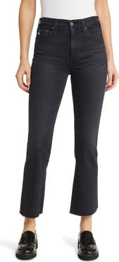 AG Farrah Raw Hem High Waist Crop Bootcut Jeans