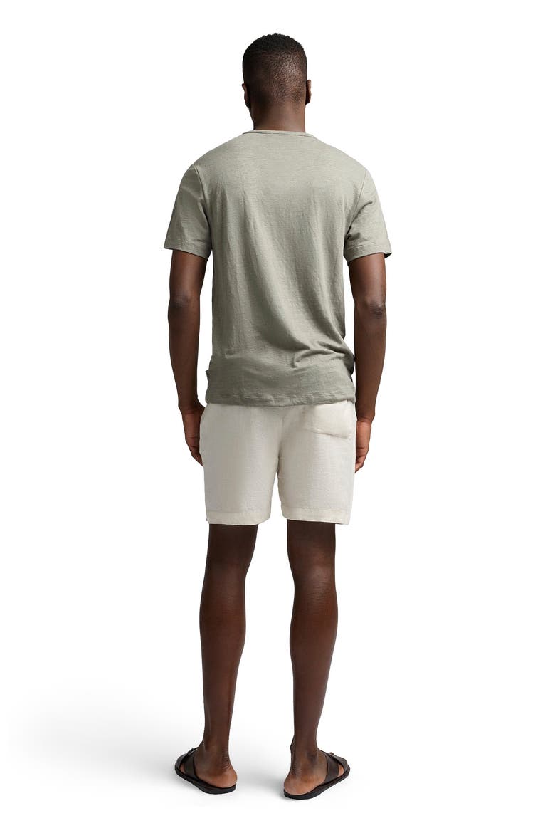 Stretch Linen Crewneck Short Sleeve Tee, Alternate, color, Agave
