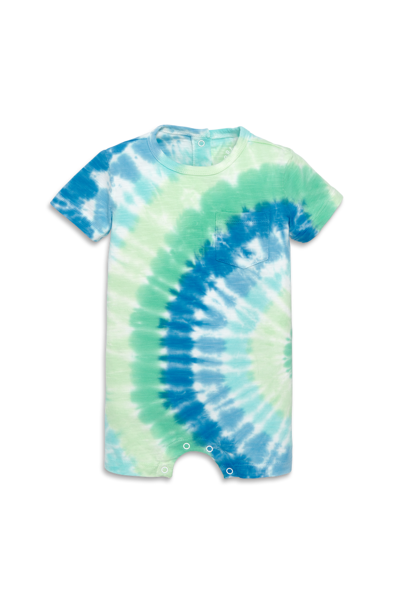 Primary Baby Pocket Shortie In Tie-Dye, Main, color, Cool Tie Dye Spiral