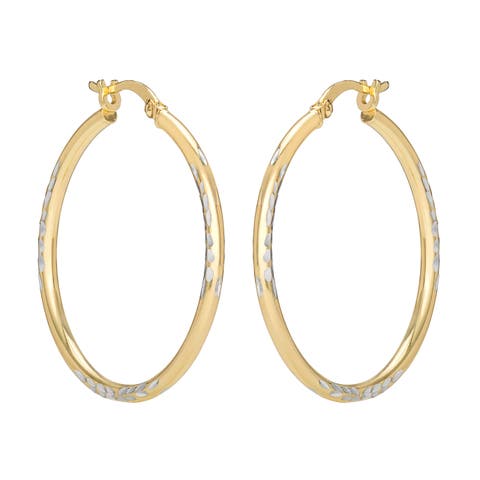 Round Hoop Sterling Silver Earrings