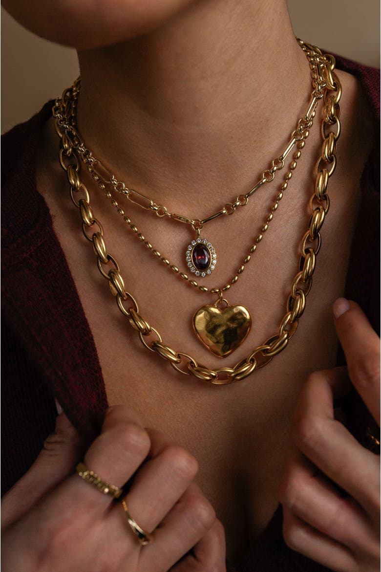 Cherie Necklace, Alternate, color, Gold