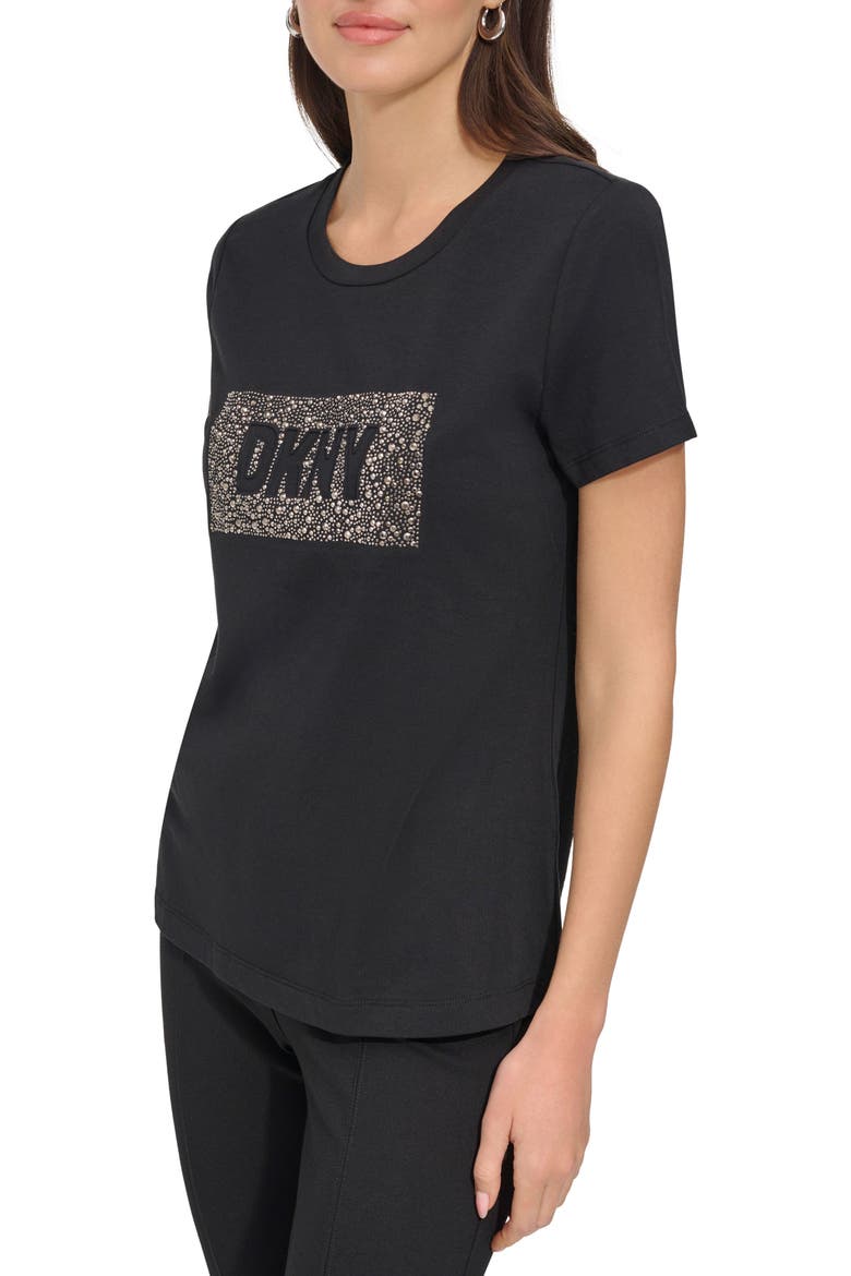 Rhinetsone Logo Graphic T-Shirt, Alternate, color, BLACK
