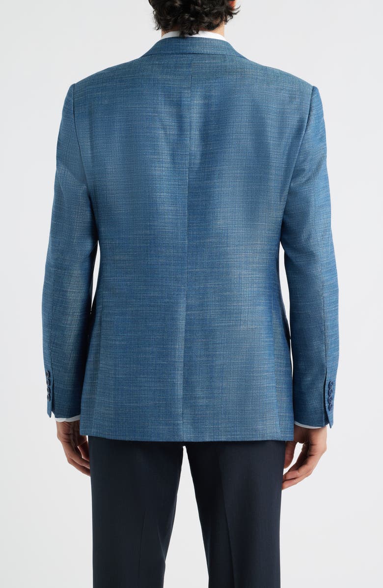 Emporio Armani Slub Teal Sport Coat, Alternate, color, Teal