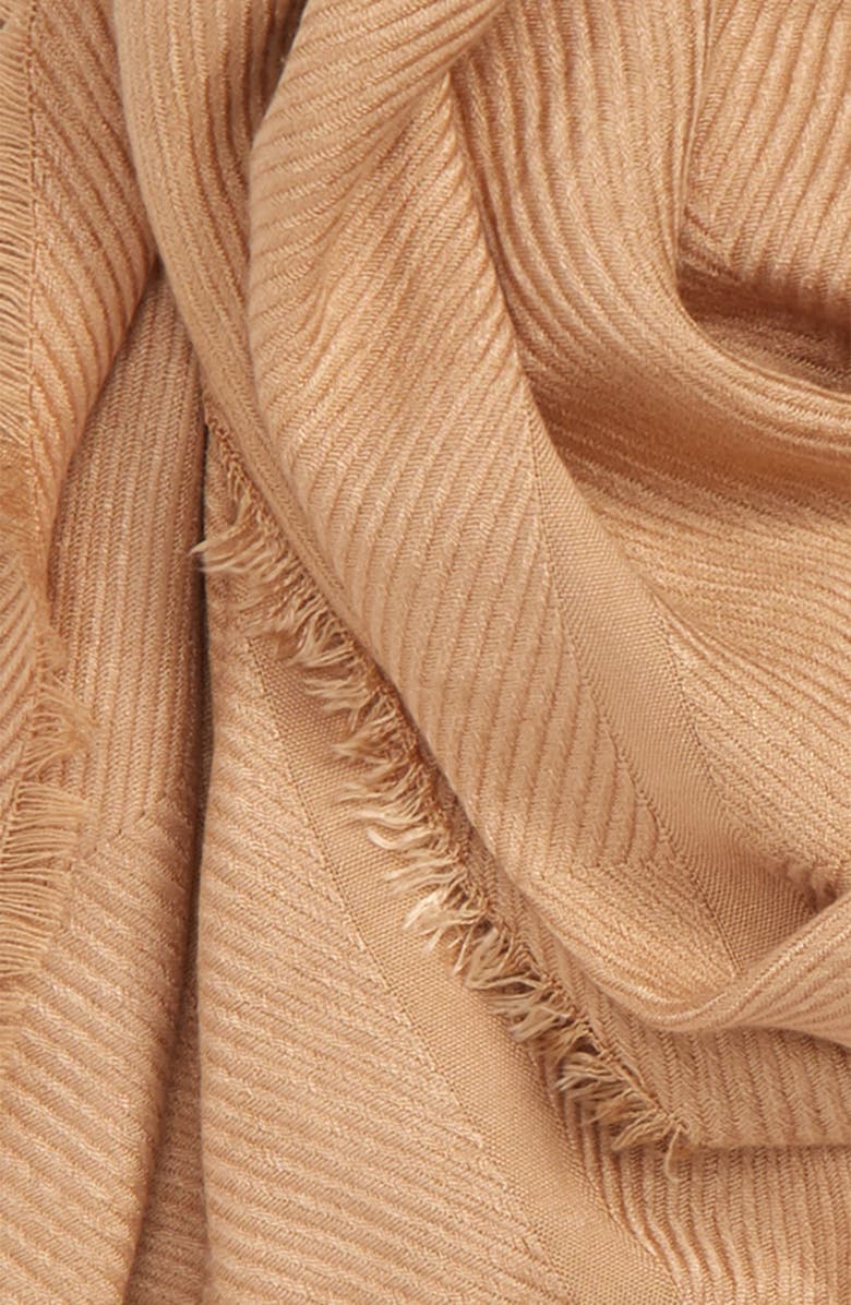 Sole Society Raw Edge Scarf, Alternate, color, Camel