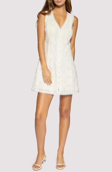 Olympia Floral Lace Mini Sheath Dress