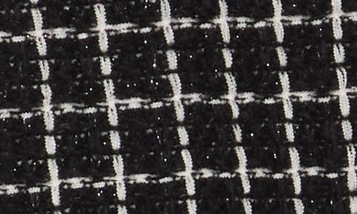 Ellen Tracy Plaid Stitch Cardigan In Black