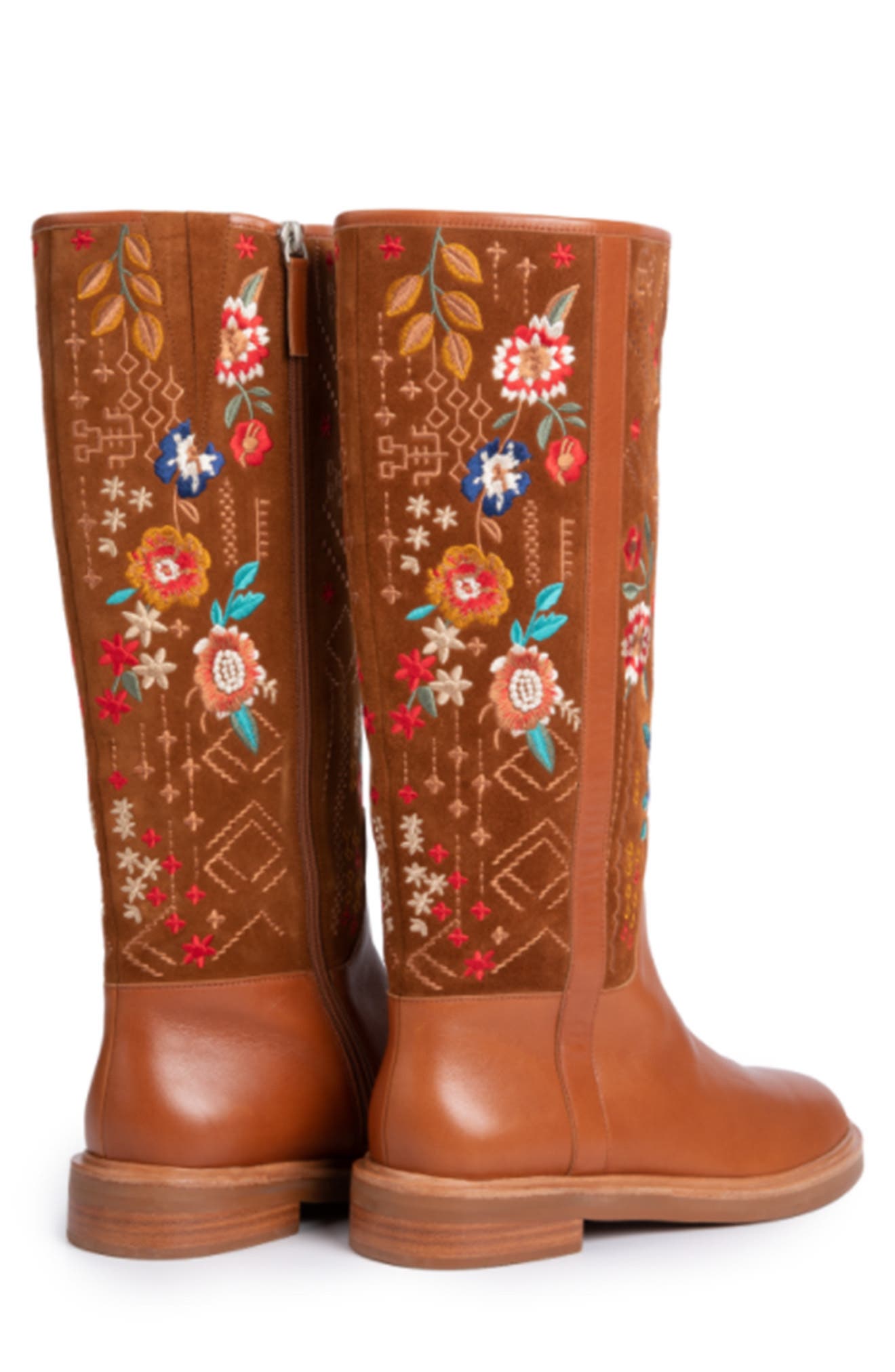 Johnny Was Olivia Embroidered Knee High Boot, Alternate, color, 