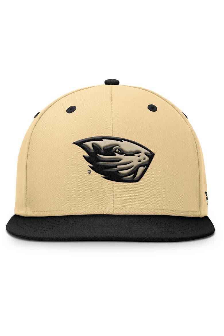 Men's Fanatics Gold/Black Oregon State Beavers Balance Fitted Hat, Alternate, color, Khaki