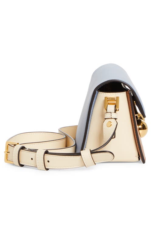 Marni Mini Trunkaroo Colorblock Leather Shoulder Bag In Opal/cinnamon/shell