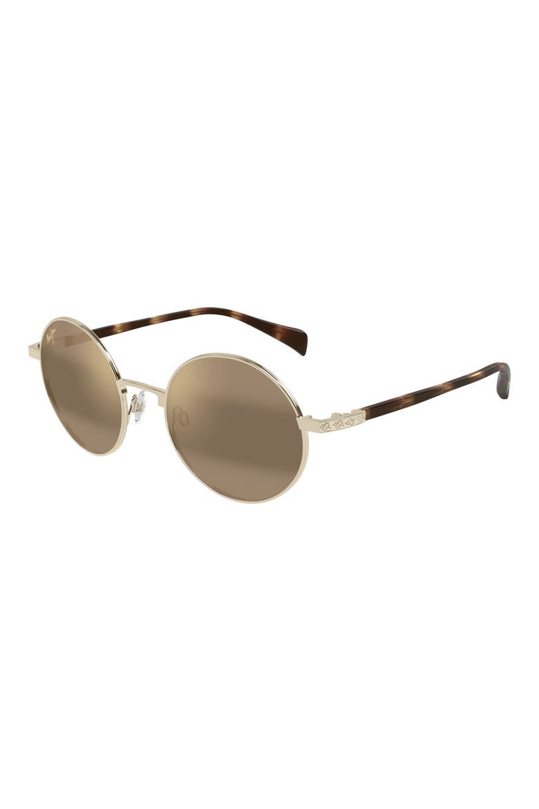 Mokupuni 62mm PolarizedPlus2® Oversize Oval Sunglasses, Alternate, color, GOLD