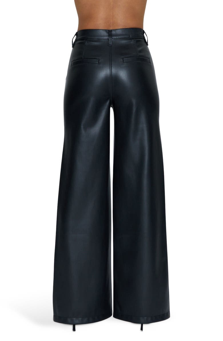 Pistola Lana High Waist Wide Leg Faux Leather Pants, Alternate, color,