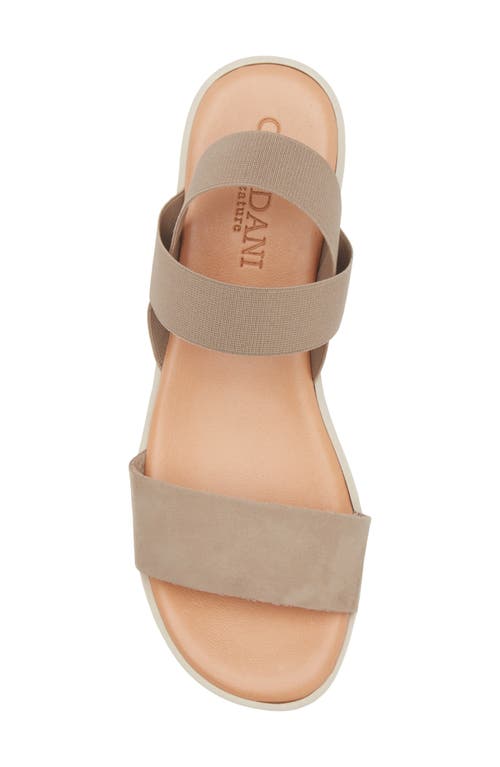 Cordani Morgan Slingback Platform Wedge Sandal In Taupe