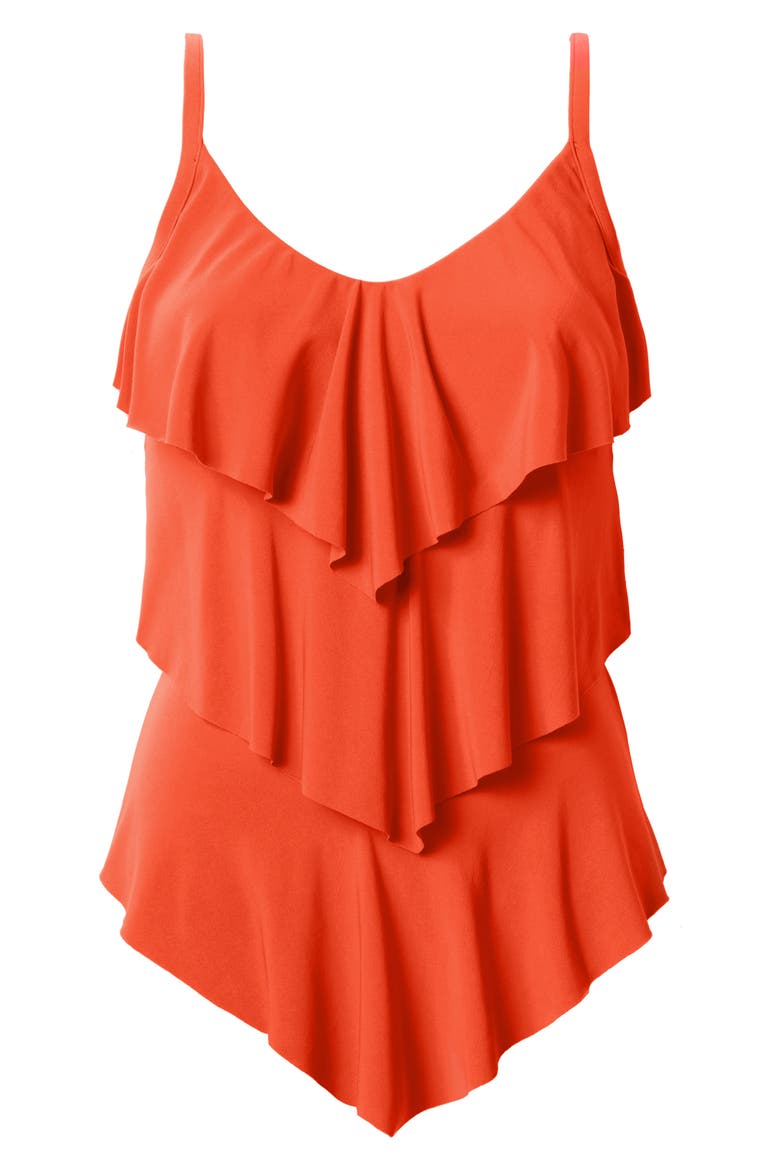 'Rita' Tankini Top, Alternate, color, BLAZE