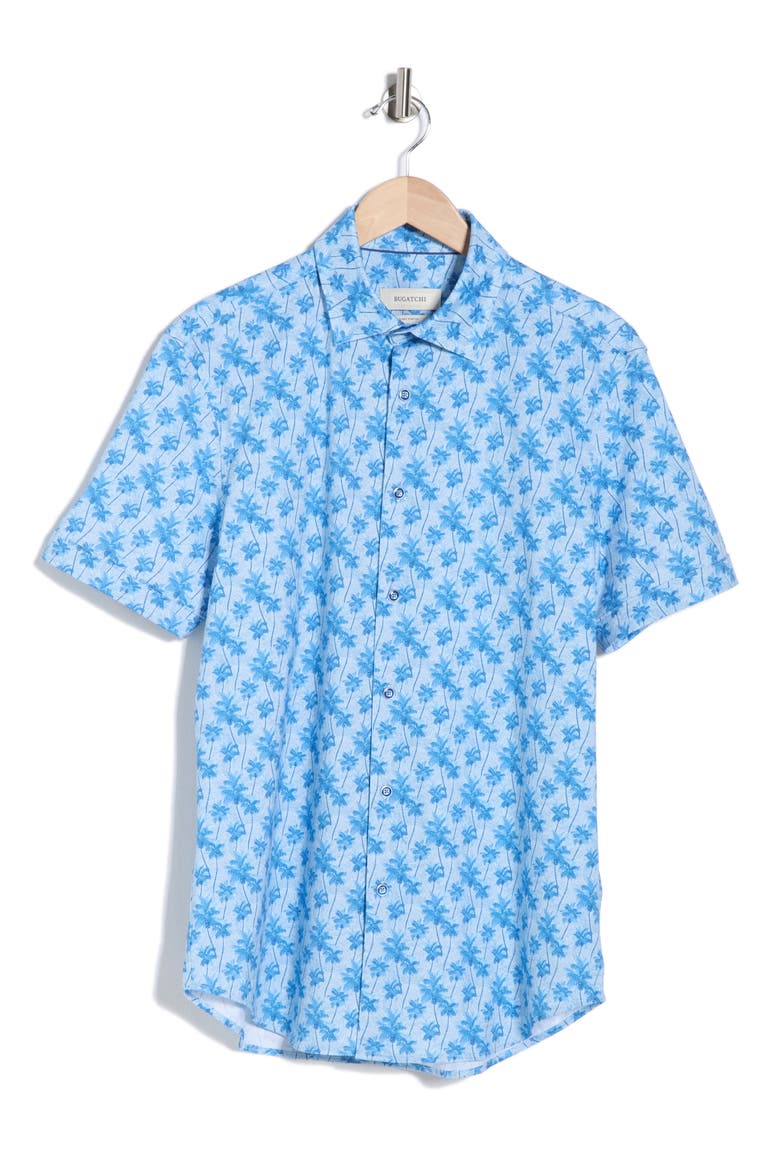 Short Sleeve Woven Shirt, Alternate, color, CLASSIC BLUE
