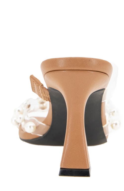 Bcbgeneration Rainy Clear Strap Slide Sandal In Coffee/clear