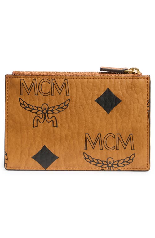 Mcm Aren Zip Wallet In Brown