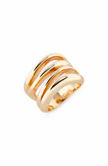 Open Edit Wavy Band Ring