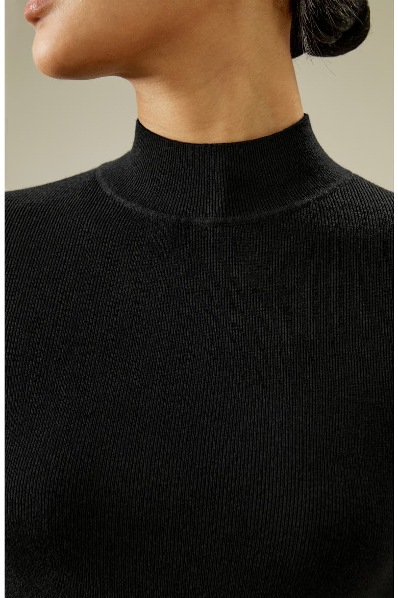 Women's Essential Cashmere Blend Sweater Top, Alternate, color, Black