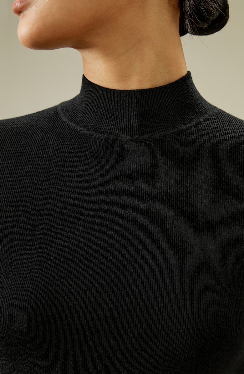 Lilysilk Women's Essential Cashmere Blend Sweater Top, Alternate, color, Black